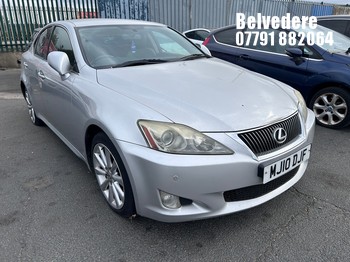 Location: Belvedere - 2010 LEXUS IS 250 SE-I AUTO 4 Door Saloon REG: MJ10DJF, Keys: No, MOT Expiry date: 19/06/2026, 2499 Petrol, 6 Speed Auto Petrol, Former Keepers: 3