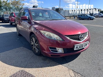 Location: Belvedere - 2008 MAZDA 6 TS2 Estate REG: HJ08XMF, Keys: No, MOT Expiry date: 10/07/2026, 1998 Petrol, 6 Speed Manual Petrol, Former Keepers: 5