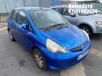 Location: Belvedere - 2006 HONDA JAZZ SE 5 Door Hatchback REG: LE06BBX, Keys: No, MOT Expiry date: 05/08/2026, 1339 Petrol, 5 Speed Manual Petrol, Former Keepers: 5