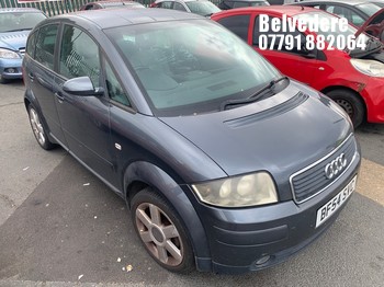 Location: Belvedere - 2004 AUDI A2 SE 5 Door Hatchback REG: BF54SVC, Keys: No, MOT Expiry date: 15/08/2026, 1390 Petrol, 5 Speed Manual Petrol, Former Keepers: 10