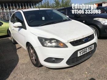 Location: Edinburgh - 2011 FORD FOCUS ZETEC 3 Door Hatchback REG: YS60TNU, Keys: No, MOT Expiry date: 09/10/2025, 1596 Petrol, 5 Speed Manual Petrol, Former Keepers: 5