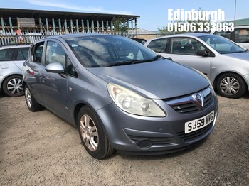 Location: Edinburgh - 2009 VAUXHALL CORSA ACTIVE 5 Door Hatchback REG: SJ59VVG, Keys: No, MOT Expiry date: 10/12/2025, 1229 Petrol, 5 Speed Manual Petrol, Former Keepers: 2