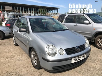 Location: Edinburgh - 2003 VOLKSWAGEN POLO S 3 Door Hatchback REG: YM52VKF, Keys: No, MOT Expiry date: 07/10/2025, 1198 Petrol, 5 Speed Manual Petrol, Former Keepers: 5