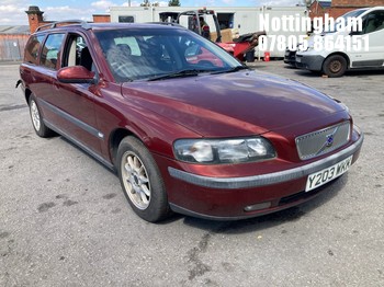 Location: Nottingham - 2001 VOLVO V70 AUTO Estate REG: Y203WKK, Keys: No, MOT Expiry date: 06/03/2026, 2435 Petrol, 4 Speed Auto Petrol, Former Keepers: 3
