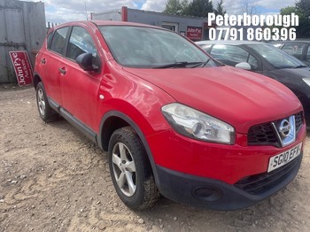 Location: Peterborough - 2010 NISSAN QASHQAI VISIA 5 Door Hatchback REG: SG10EFV, Keys: No, MOT Expiry date: 30/12/2026, 1598 Petrol, 5 Speed Manual Petrol, Former Keepers: 6