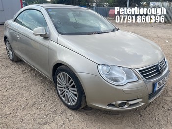 Location: Peterborough - 2010 VOLKSWAGEN EOS Convertible REG: OU10EZA, Keys: No, MOT Expiry date: 08/01/2026, 1984 Petrol, MANUAL, Former Keepers: 8