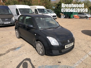 Location: Brentwood - 2009 SUZUKI SWIFT GL 3DR 3 Door Hatchback REG: NA09RZZ, Keys: No, MOT Expiry date: 25/09/2018, 1328 Petrol, 5 Speed Manual Petrol, Former Keepers: 4