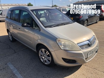 Location: Brentwood - 2008 VAUXHALL ZAFIRA ELITE MPV REG: YF08BCV, Keys: No, MOT Expiry date: 26.06.2026, 1796 Petrol, 5 Speed Manual Petrol, Former Keepers: 6