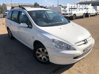 Location: Brentwood - 2002 PEUGEOT 307 RAPIER 16V Estate REG: WG02FZY, Keys: No, MOT Expiry date: 23/09/2026, 1587 Petrol, 5 Speed Manual Petrol, Former Keepers: 5