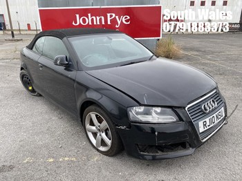 Location: South Wales - 2010 AUDI A3 TECHNIK TDI 105 Convertible REG: RJ10NSU, Keys: No, MOT Expiry date: 03/02/2026, 1595 Diesel, 5 Speed Manual Diesel, Former Keepers: 6