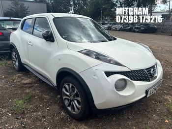Location: MITCHAM - 2014 NISSAN JUKE N-TEC 5 Door Hatchback REG: LC14PXW, 1598cc Petrol, 5 Speed Manual Petrol, Former Keepers: 4, Keys: No, MOT: Expiry date08/02/2027