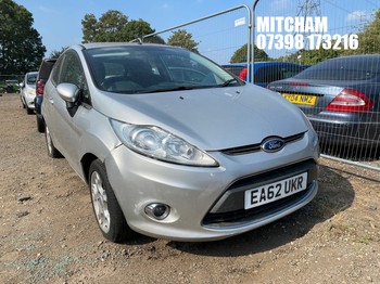 Location: Mitcham - 2012 FORD FIESTA ZETEC 3 Door Hatchback REG: EA62UKR, Keys: No, MOT Expiry date: 21/05/2027, 1242 Petrol, 5 Speed Manual Petrol, Former Keepers: 10