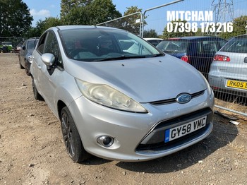 Location: Mitcham - 2008 FORD FIESTA TITANIUM 120 5 Door Hatchback REG: GY58VMC, Keys: No, MOT Expiry date: 06/12/2026, 1596 Petrol, 5 Speed Manual Petrol, Former Keepers: 10