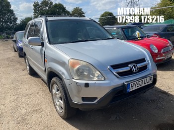 Location: Mitcham - 2003 HONDA CR-V I-VTEC SE EXEC. AUTO Estate REG: HY53UJR, Keys: No, MOT Expiry date: 06/07/2026, 1998 Petrol, 4 Speed Auto Petrol, Former Keepers: 7