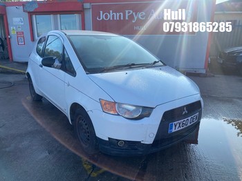 Location: Hull - 2010 MITSUBISHI COLT CZI 3 Door Hatchback REG: YX60OEW, Keys: No, MOT Expiry date: 05/01/2026, 1124 Petrol, 5 Speed Manual Petrol, Former Keepers: 7