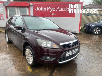 Location: Hull - 2008 FORD FOCUS TITANIUM 100 5 Door Hatchback REG: SL58GNJ, Keys: No, MOT Expiry date: 20/07/2026, 1596 Petrol, 5 Speed Manual Petrol, Former Keepers: 5
