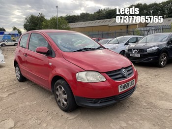 Location: Leeds - 2009 VOLKSWAGEN FOX 55 3 Door Hatchback REG: SM59LKD, Keys: No, MOT Expiry date: 03-11-2026, 1198 Petrol, 5 Speed Manual Petrol, Former Keepers: 8