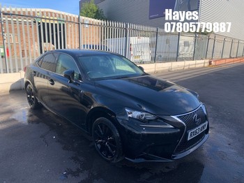 Location: HAYES / HEATHROW - 2013 LEXUS IS 300H LUXURY CVT 4 Door Saloon REG: RX63KMY, 2493cc Hybrid Electric, Variable 1 Speed Auto Petrol/E, Former Keepers: 11, Keys: No, MOT: Expiry date11/11/2026