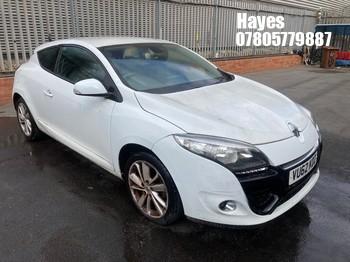 Location: Hayes - 2012 RENAULT MEGANE DYNAMIQUE TOMTOM V Coupe REG: VU62KDZ, Keys: No, MOT Expiry date: 20/10/2025, 1598 Petrol, 6 Speed Manual Petrol, Former Keepers: 4