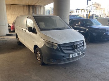 Location: Hayes - 2019 MERCEDES-BENZ VITO 111 CDI Panel Van REG: PL68BWE, Keys: No, MOT Expiry date: 03/04/2026, 1598 Diesel, 6 Speed Manual Diesel, Former Keepers: 2