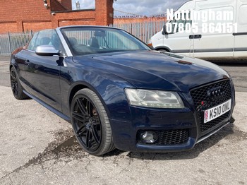 Location: Nottingham - 2010 AUDI S5 V6T QUATTRO AUTO CONVERTIBLE REG: KS10ONL, 2995cc PETROL, 7 SPEED AUTO PETROL, Former Keepers: 4, Keys: Yes, MOT Expiry date: 25/05/2027