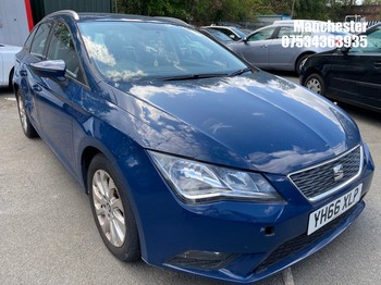 Location: Manchester - 2016 SEAT LEON ECOMOTIVE SE TDI Estate REG: YH66XLP, 1598 Diesel, 6 Speed Manual Diesel, Former Keepers: 2, Keys: No, MOT Expiry date: 11/05/2026