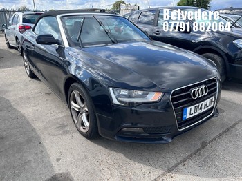 Location: BELVEDERE - 2014 AUDI A5 SE TFSI Convertible REG: LD14HJN, 1798cc Petrol, 6 Speed Manual Petrol, Former Keepers: 1, Keys: No, MOT: Expiry date12/11/2026