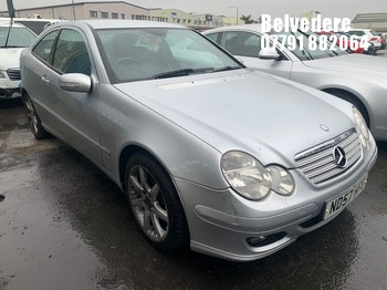 Location: BELVEDERE - 2007 MERCEDES C180 KOMPRESSOR SE Coupe REG: ND57HFE, 1796cc Petrol, 6 Speed Manual Petrol, Former Keepers: 5, Keys: No, MOT: Expiry date12.04.2027