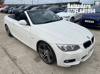 Location: Belvedere - 2011 BMW 320I M SPORT Convertible REG: LX61UAS, 1995cc Petrol, 6 Speed Manual Petrol, Former Keepers: 0, Keys: Yes, MOT Expiry date: 09.09.2026