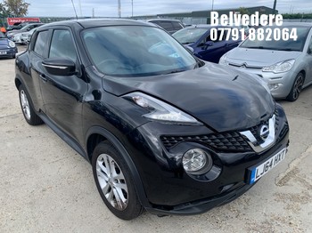 Location: Belvedere - 2014 NISSAN JUKE ACENTA PREMIUM DIG-T 5 DOOR HATCHBACK REG: LJ64HXT, 1197cc PETROL, 5 SPEED MANUAL PETROL, Former Keepers: 5, Keys: Yes, MOT Expiry date: 26.06.2027