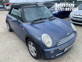 Location: Belvedere - 2005 MINI MINI COOPER AUTO CONVERTIBLE REG: LB05WYP, 1598cc PETROL, VARIABLE SPEED AUTO PETROL, Former Keepers: 9, Keys: Yes, MOT Expiry date: 20/02/2026