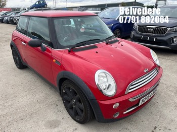 Location: Belvedere - 2004 MINI MINI ONE AUTO 3 DOOR HATCHBACK REG: KP54MWX, 1598cc PETROL, VARIABLE SPEED AUTO PETROL, Former Keepers: 8, Keys: Yes, MOT Expiry date: 17.10.2026