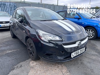 Location: Belvedere - 2016 VAUXHALL CORSA STING ECOFLEX 3 Door Hatchback REG: LY66DSO, Keys: No, MOT Expiry date: 21/05/2026, 1398 Petrol, 5 Speed Manual Petrol, Former Keepers: 2