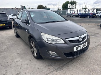 Location: Belvedere - 2011 VAUXHALL ASTRA SRI 5 Door Hatchback REG: DY11UOX, Keys: No, MOT Expiry date: 01/07/2026, 1398 Petrol, 5 Speed Manual Petrol, Former Keepers: 7