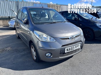 Location: Belvedere - 2010 HYUNDAI I10 EDITION 5 Door Hatchback REG: NA60FPT, Keys: No, MOT Expiry date: 14/01/2026, 1086 Petrol, 5 Speed Manual Petrol, Former Keepers: 8