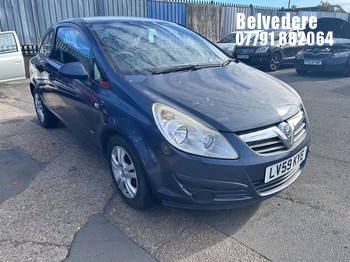 Location: Belvedere - 2009 VAUXHALL CORSA ACTIVE 3 Door Hatchback REG: LV59KYE, Keys: No, MOT Expiry date: 25/11/2026, 998 Petrol, 5 Speed Manual Petrol, Former Keepers: 6
