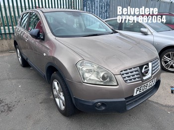 Location: Belvedere - 2009 NISSAN QASHQAI ACENTA CVT 5 Door Hatchback REG: PE09GZJ, Keys: No, MOT Expiry date: 25/05/2027, 1997 Petrol, Variable Speed Auto Petrol, Former Keepers: 5