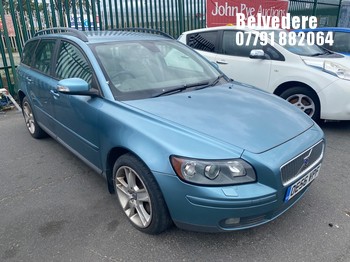 Location: Belvedere - 2007 VOLVO V50 SE SEMI-AUTO Estate REG: OE56VPF, Keys: No, MOT Expiry date: 19/01/2026, 2435 Petrol, 5 Speed Semi Auto Petrol, Former Keepers: 6