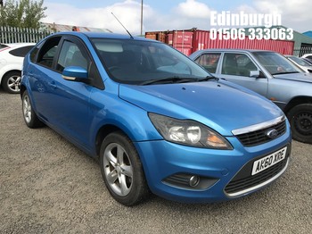 Location: Edinburgh - 2010 FORD FOCUS ZETEC 5 Door Hatchback REG: AK60XRE, Keys: No, MOT Expiry date: 08/01/2027, 1596 Petrol, 5 Speed Manual Petrol, Former Keepers: 9