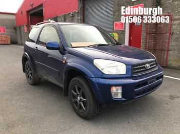 Location: Edinburgh - 2001 TOYOTA RAV4 NRG VVTI Estate REG: CK51AVC, Keys: No, MOT Expiry date: 26/06/2026, 1998 Petrol, 5 Speed Manual Petrol, Former Keepers: 15