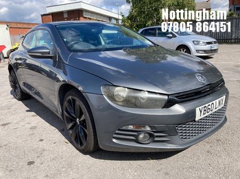 Location: Nottingham - 2011 VOLKSWAGEN SCIROCCO GT TDI 170 S-A 2 Door Saloon REG: YB60LNX, Keys: No, MOT Expiry date: 25/03/2027, 1968 Diesel, 6 Speed Semi Auto Diesel, Former Keepers: 4