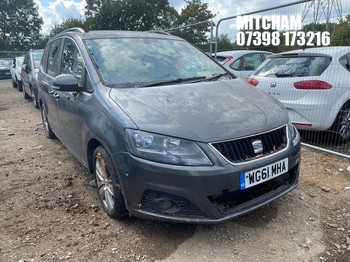 Location: Mitcham - 2012 SEAT ALHAMBRA SE ECOMOTIVE CR MPV REG: WG61MHA, Keys: No, MOT Expiry date: 23/05/2023, 1968 Diesel, 6 Speed Manual Diesel, Former Keepers: 4