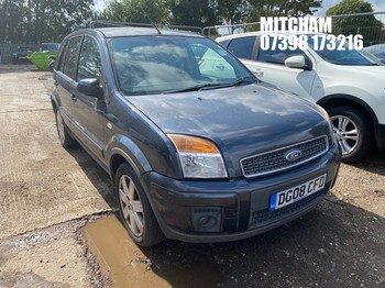 Location: Mitcham - 2008 FORD FUSION+ AUTO 5 Door Hatchback REG: DG08CFD, Keys: No, MOT Expiry date: 05/12/2025, 1596 Petrol, 5 Speed Auto Petrol, Former Keepers: 3