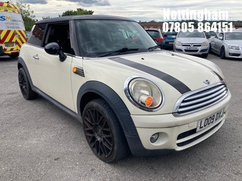 Location: Nottingham - 2009 MINI COOPER D 3 Door Hatchback REG: LO09DXJ, Keys: No, MOT Expiry date: 14/07/2026, 1560 Diesel, 6 Speed Manual Diesel, Former Keepers: 6