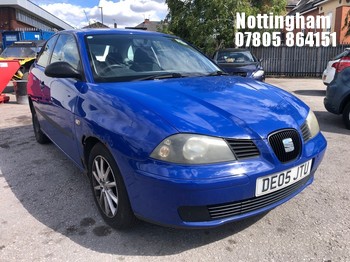 Location: Nottingham - 2005 SEAT IBIZA REFERENCE 3 Door Hatchback REG: DE05JTU, Keys: No, MOT Expiry date: 13/12/2026, 1198 Petrol, 5 Speed Manual Petrol, Former Keepers: 4