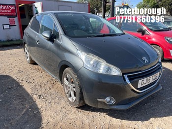 Location: Peterborough - 2015 PEUGEOT 208 ALLURE S-A 5 Door Hatchback REG: GJ15TDZ, Keys: No, MOT Expiry date: 23/06/2026, 1200 Petrol, 5 Speed Semi Auto Petrol, Former Keepers: 3