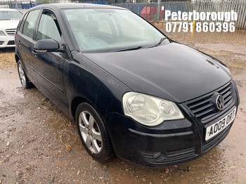 Location: Peterborough - 2009 VOLKSWAGEN POLO MATCH 60 5 Door Hatchback REG: AO09ORT, Keys: No, MOT Expiry date: 20/12/2025, 1198 Petrol, 5 Speed Manual Petrol, Former Keepers: 4
