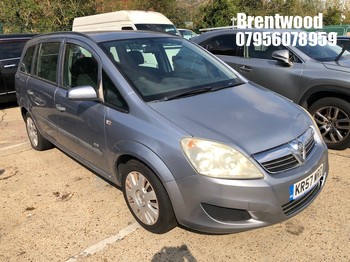 Location: Brentwood - 2008 VAUXHALL ZAFIRA LIFE MPV REG: KR57WRD, Keys: No, MOT Expiry date: 19/02/2026, 1796 Petrol, 5 Speed Manual Petrol, Former Keepers: 9