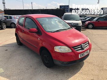 Location: Brentwood - 2008 VOLKSWAGEN URBAN FOX 55 3 Door Hatchback REG: EN57YGL, Keys: No, MOT Expiry date: 09/10/2026, 1198 Petrol, 5 Speed Manual Petrol, Former Keepers: 9