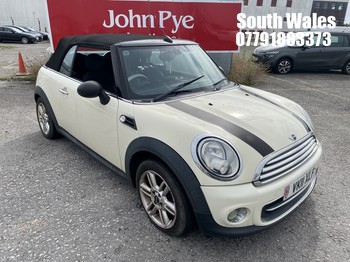 Location: South Wales - 2011 MINI COOPER Convertible REG: VK11XLF, Keys: No, MOT Expiry date: 26/03/2026, 1598 Petrol, 6 Speed Manual Petrol, Former Keepers: 7